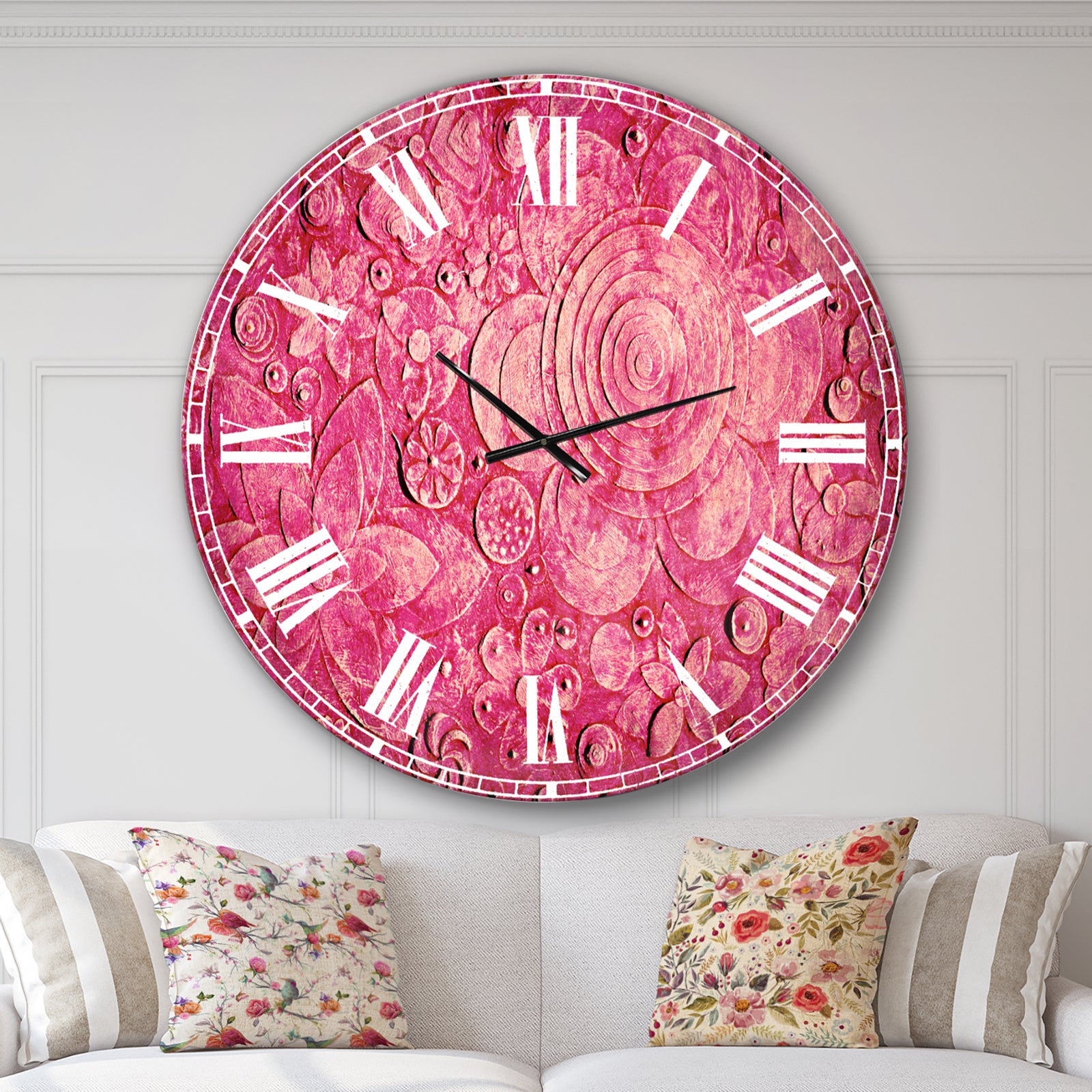 Summer hawaiin Flowers - Digital Art Wall CLock