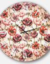 Colorful Abstract Floral Pattern - Floral Large Wall CLock
