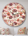 Colorful Abstract Floral Pattern - Floral Large Wall CLock