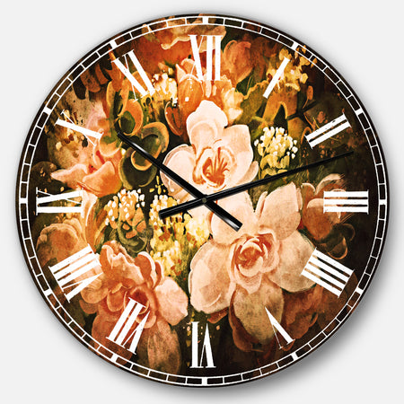 bouquet of flowers - Floral Wall CLock