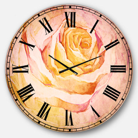 White Rose Petal - Floral Oversized Wall CLock