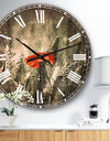 Sigle Red Poppies - Farmhouse Floral Wall CLock