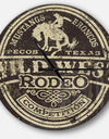 Wild west rodeo - Oversized Farmhouse Wall CLock