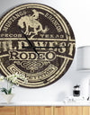 Wild west rodeo - Oversized Farmhouse Wall CLock