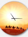 Caravan in Sahara Dessert - Oversized Landscapes Wall CLock