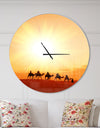 Caravan in Sahara Dessert - Oversized Landscapes Wall CLock