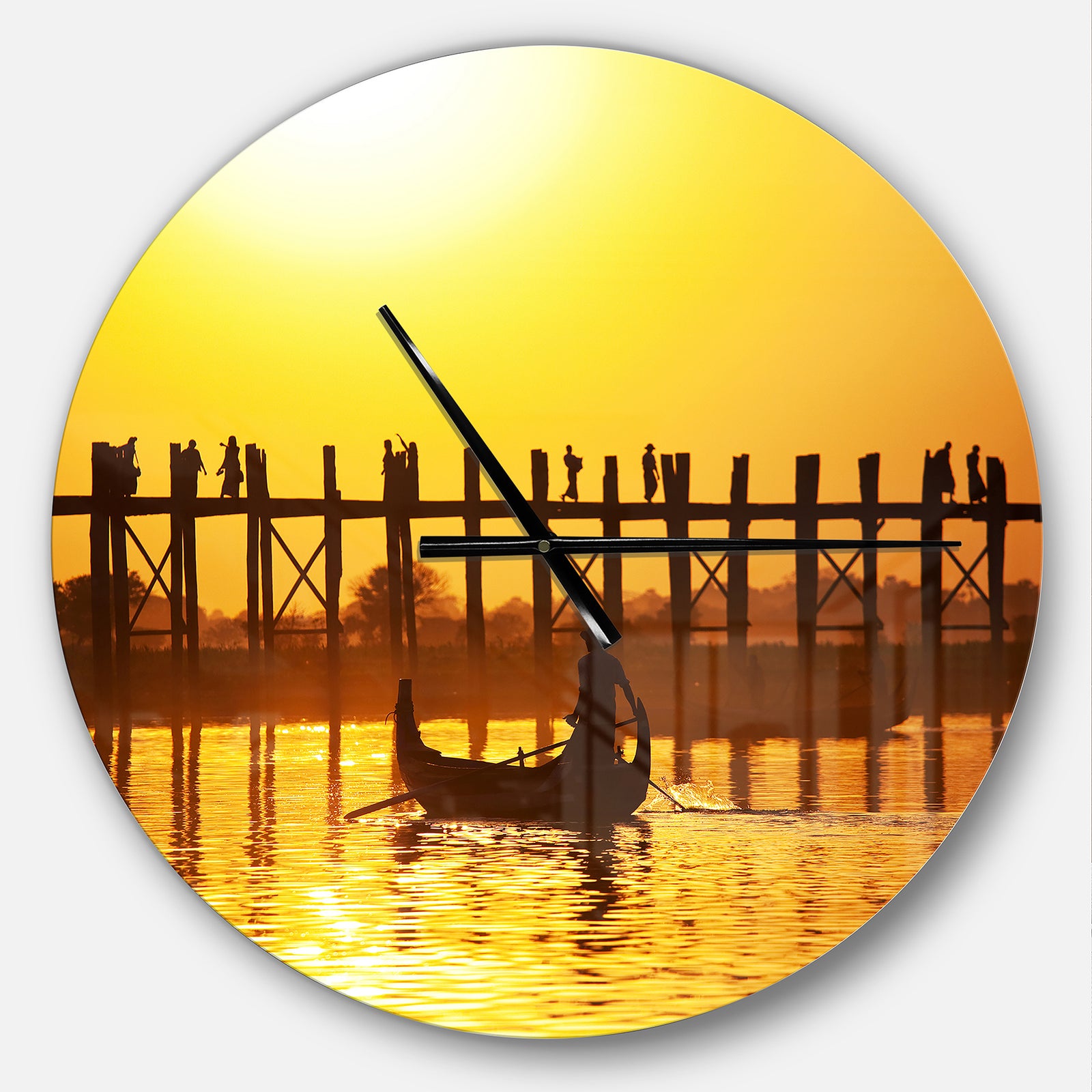 Bridge in Myanmar - Oversized Coastal Wall CLock