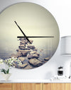 Ukraine Minimalist Misty landscape - Oversized Coastal Wall CLock