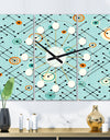 Retro Abstract Design XIV - Oversized Mid-Century wall clock - 3 Panels