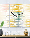 Retro Abstract Design VIII - Oversized Mid-Century wall clock - 3 Panels