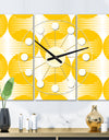 Abstract Retro Geometric Pattern IV - Oversized Mid-Century wall clock - 3 Panels