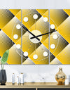 Rhombus Retro Geometric  - Oversized Mid-Century wall clock - 3 Panels