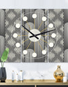 Mimimal Black and White Design II - Oversized Mid-Century wall clock - 3 Panels