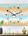 Retro Abstract Design VI - Oversized Mid-Century wall clock - 3 Panels