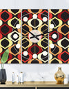 Abstract Retro Geometrical Design VIII - Oversized Mid-Century wall clock - 3 Panels