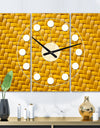 Sedge texture background - Oversized Mid-Century wall clock - 3 Panels