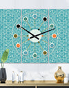 Retro Abstract Pattern Design III - Oversized Mid-Century wall clock - 3 Panels