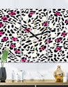 Glam Leopard Pattern - Oversized Mid-Century wall clock - 3 Panels