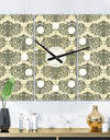 Abstract Design Retro Pattern III - Oversized Mid-Century wall clock - 3 Panels