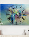 Focused Intention - Large Modern Wall Clock - 3 Panels