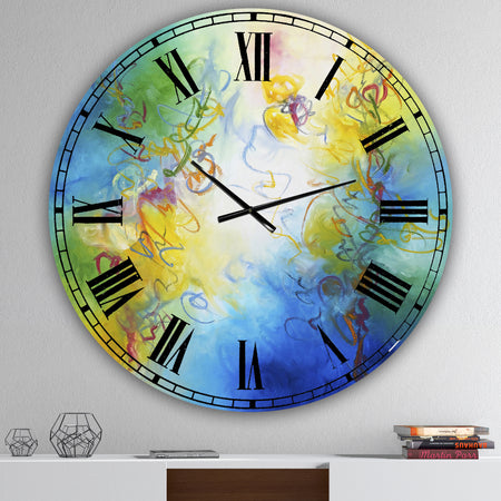 Color Dances - Oversized Modern Wall Clock