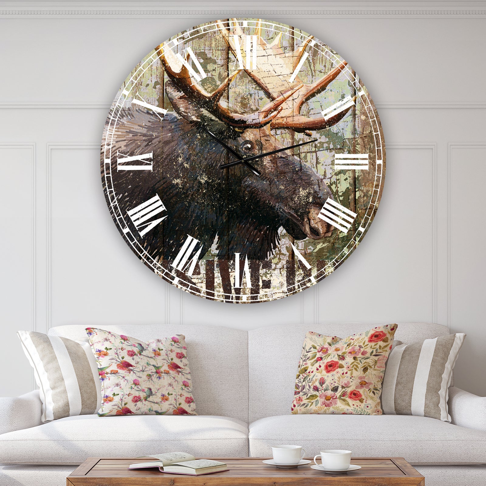 Open Season Moose - Oversized Traditional Wall Clock
