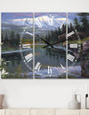 Southfork Grizzly - Oversized Traditional Wall Clock - 3 Panels