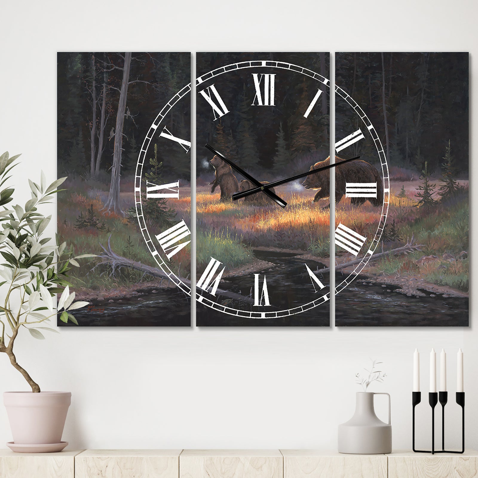 Cub Scouts - Oversized Traditional Wall Clock - 3 Panels