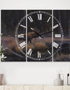 Evening Light - Oversized Traditional Wall Clock - 3 Panels