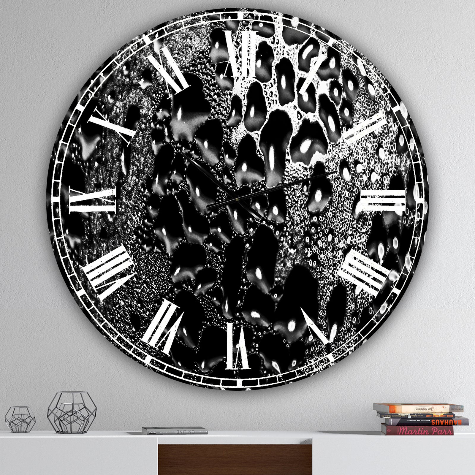 Abstract Droplets 15 - Oversized Modern Wall Clock