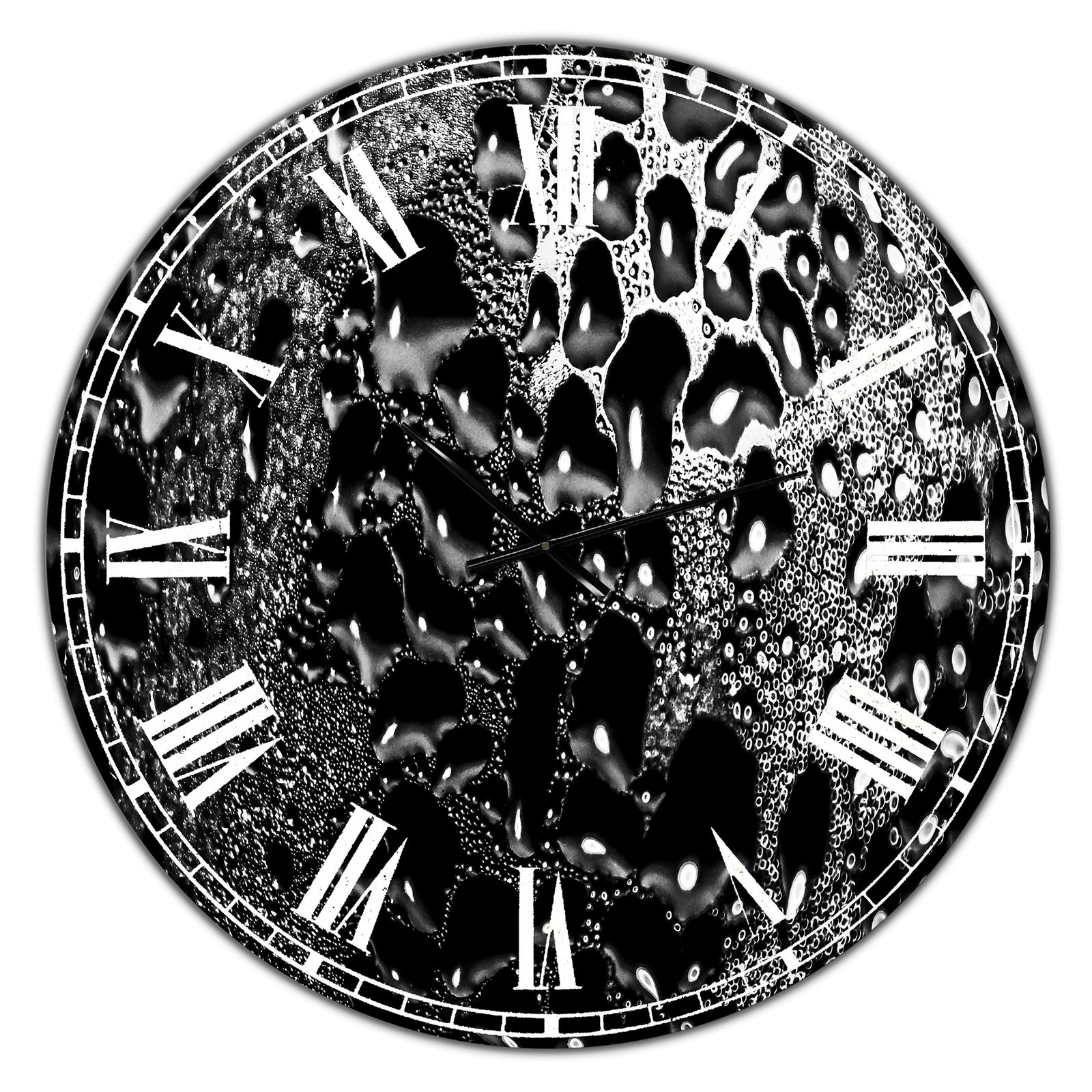 Abstract Droplets 15 - Oversized Modern Wall Clock