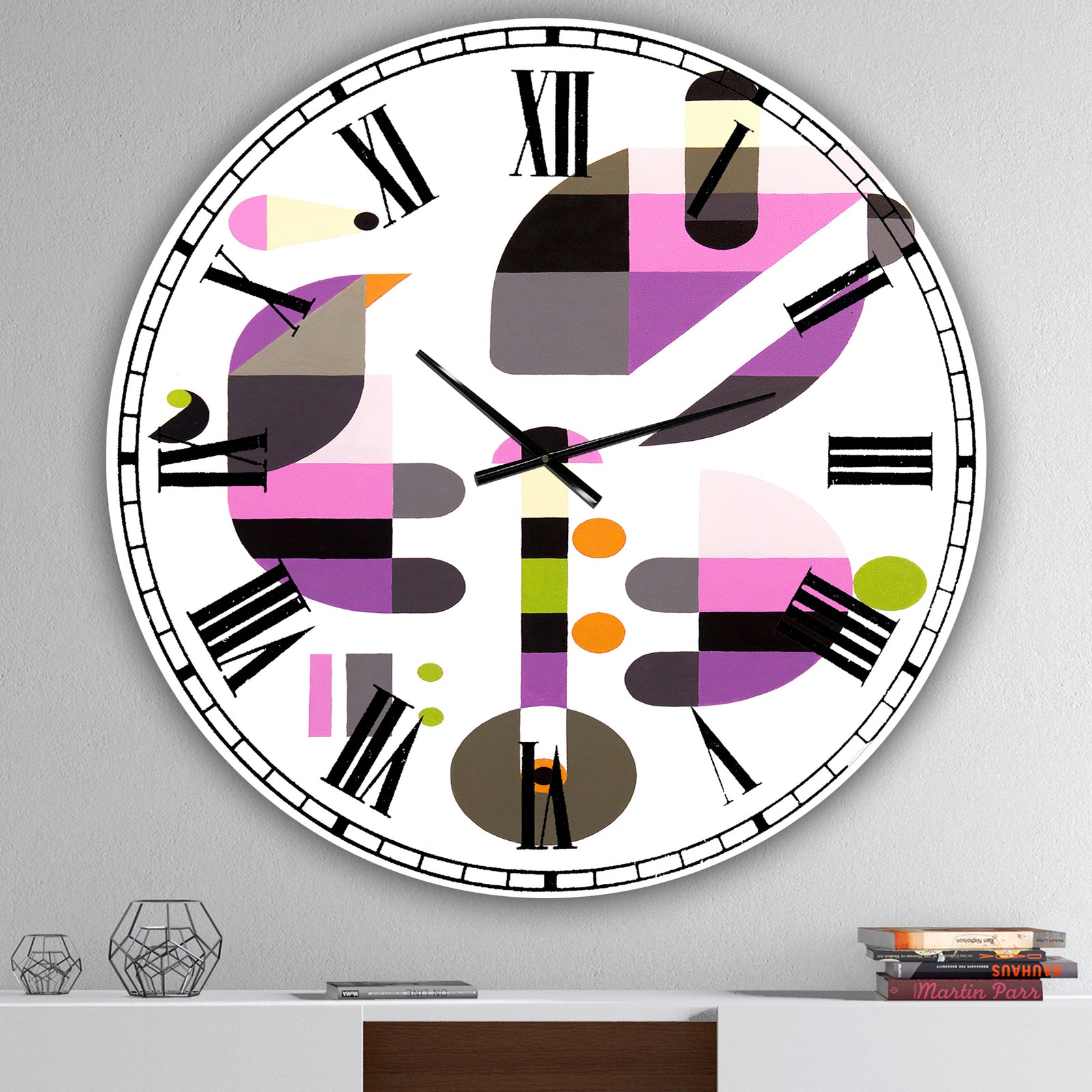 Concerto For Birds - Oversized Mid-Century Wall Clock