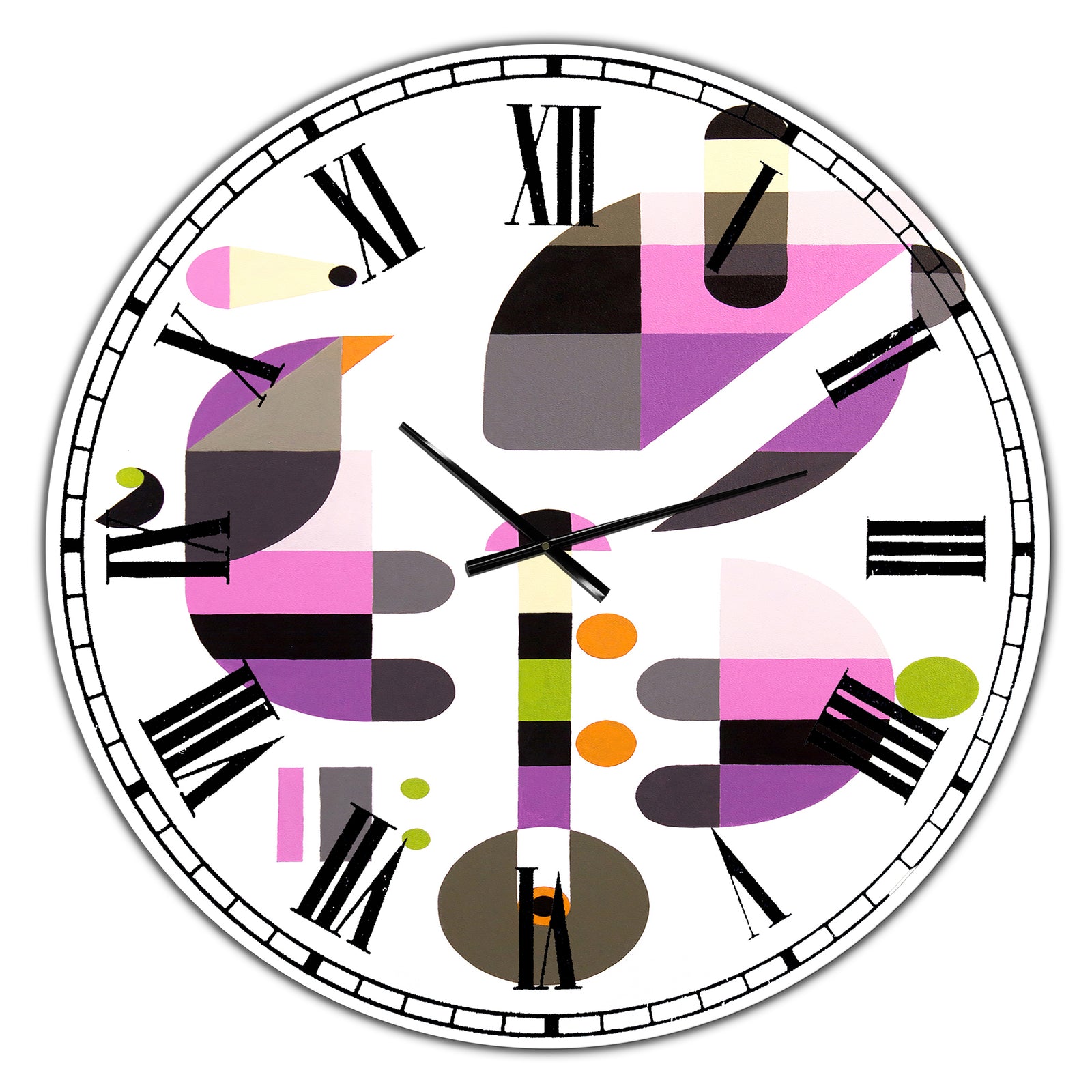 Concerto For Birds - Oversized Mid-Century Wall Clock