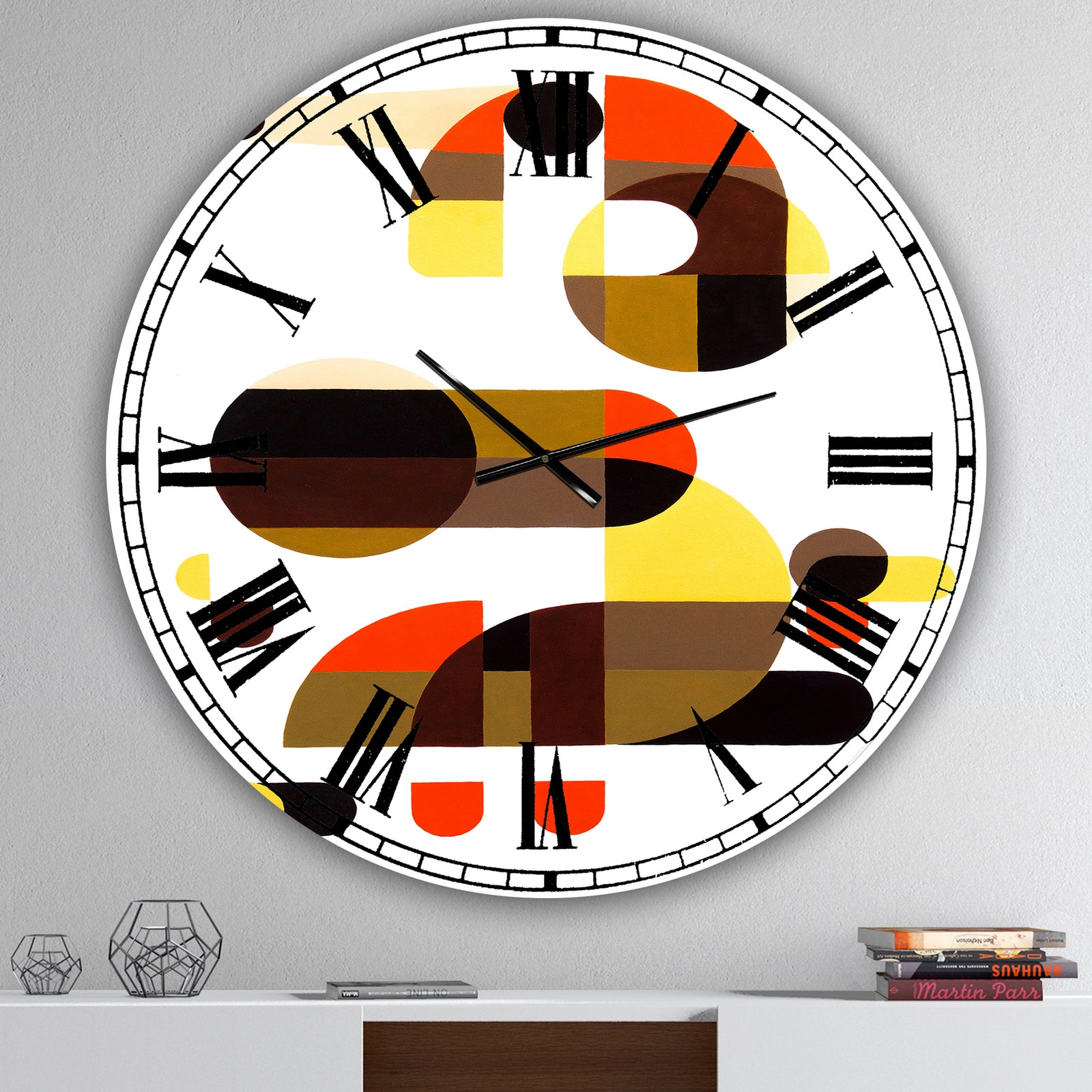 In And Out - Oversized Mid-Century Wall Clock