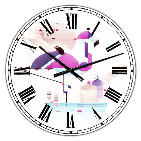Placido Flamingo - Large Mid-Century Wall Clock