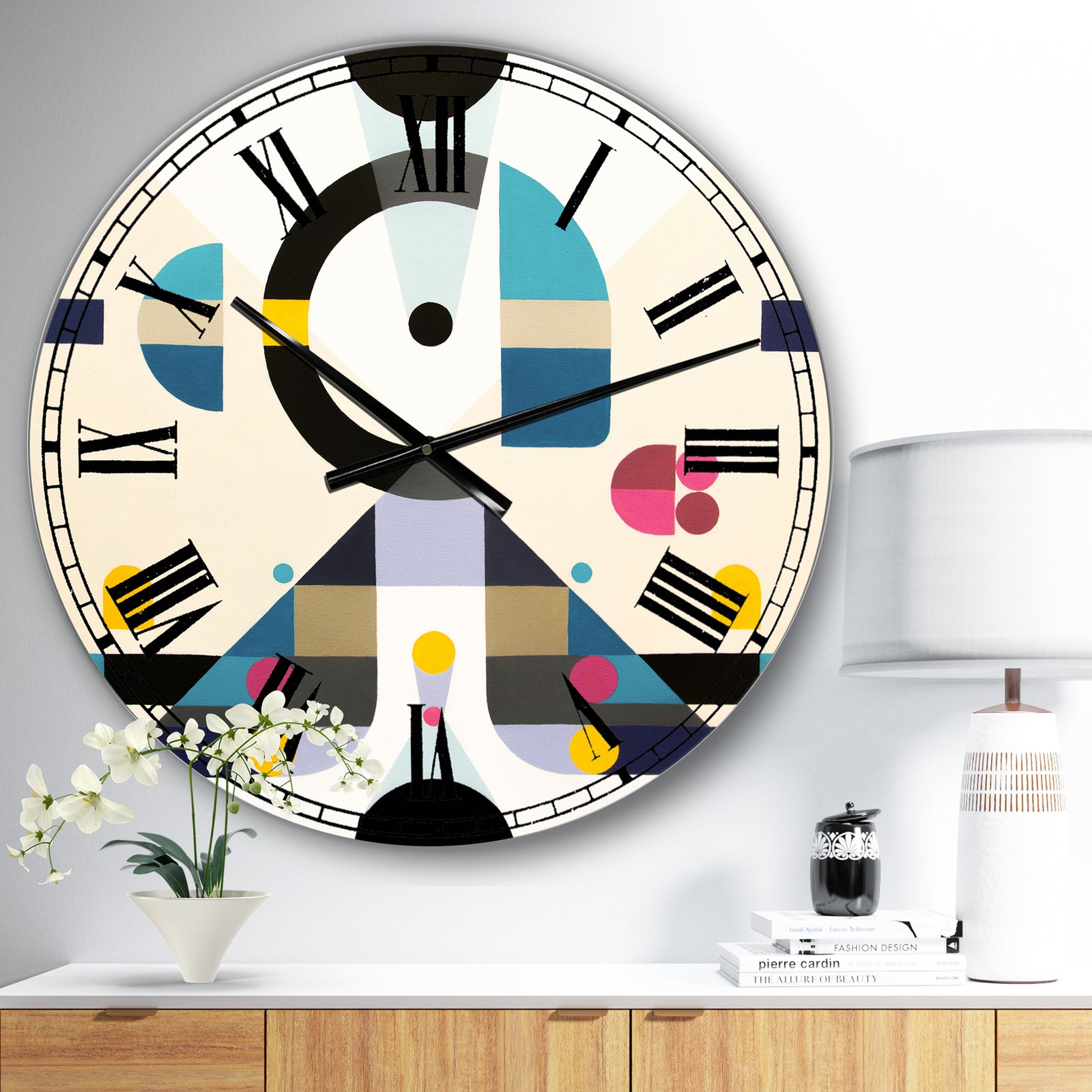 Open minded - Large Mid-Century Wall Clock