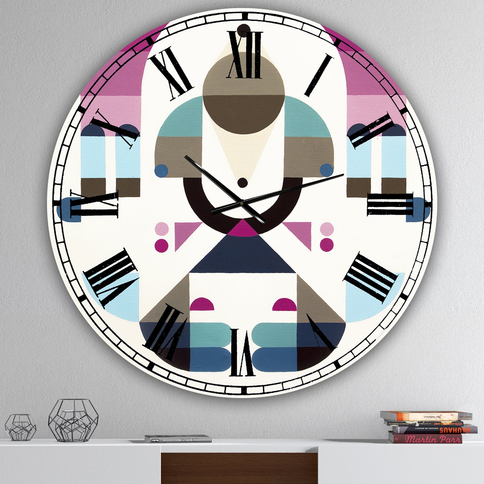 Rainbow Island - Oversized Mid-Century Wall Clock