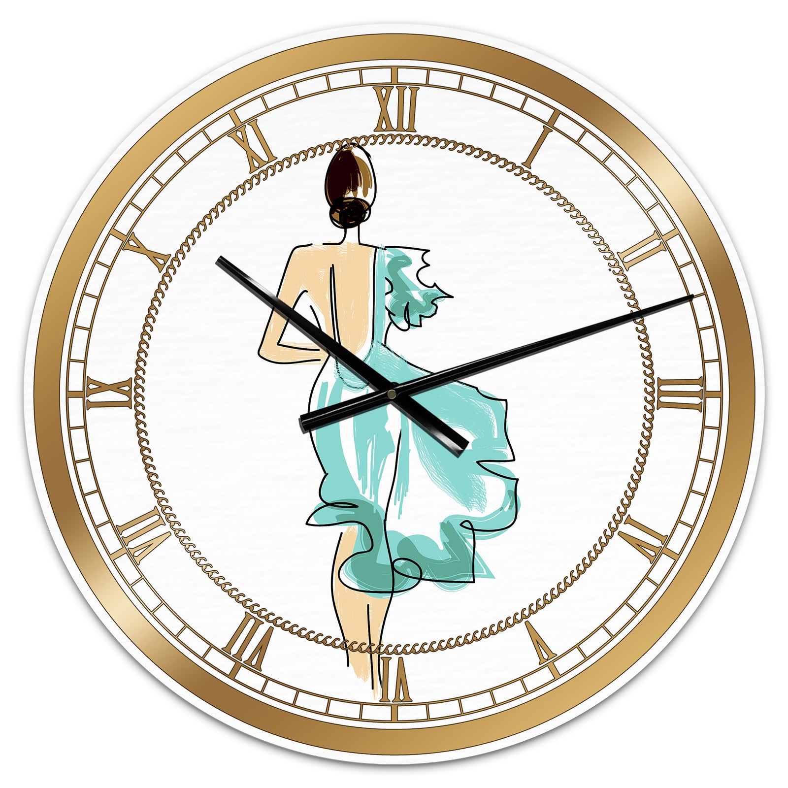 Evening Dress Fashion - Large Fashion Wall Clock