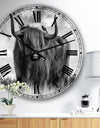 Longhaired Scottish Bull - Large Cottage Wall Clock