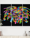 Lion Rasta - Oversized Modern Wall Clock - 3 Panels