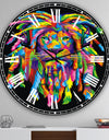 Lion Rasta - Oversized Modern Wall Clock