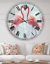 Flamingo Power - Oversized Cottage Wall Clock