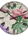 Vintage Flowers II - Large Cottage Wall Clock