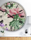 Vintage Flowers II - Large Cottage Wall Clock