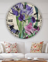 Vintage Flowers III - Oversized Cottage Wall Clock