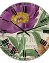 Vintage Flowers IV - Large Cottage Wall Clock