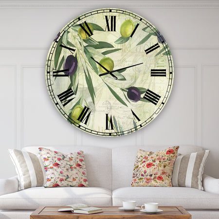 Olives de Nice - Oversized Cottage Wall Clock