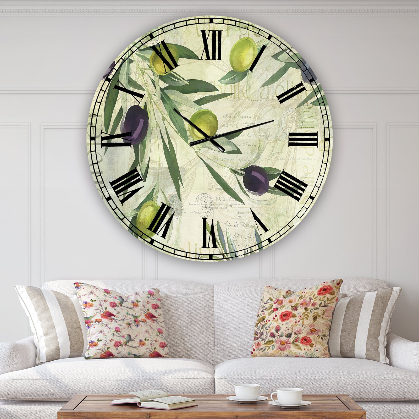 Olives de Nice - Oversized Cottage Wall Clock