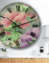 Pink Peonies - Large Cottage Wall Clock