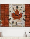 Canada License Plate Flag - Large Traditional Wall Clock - 3 Panels